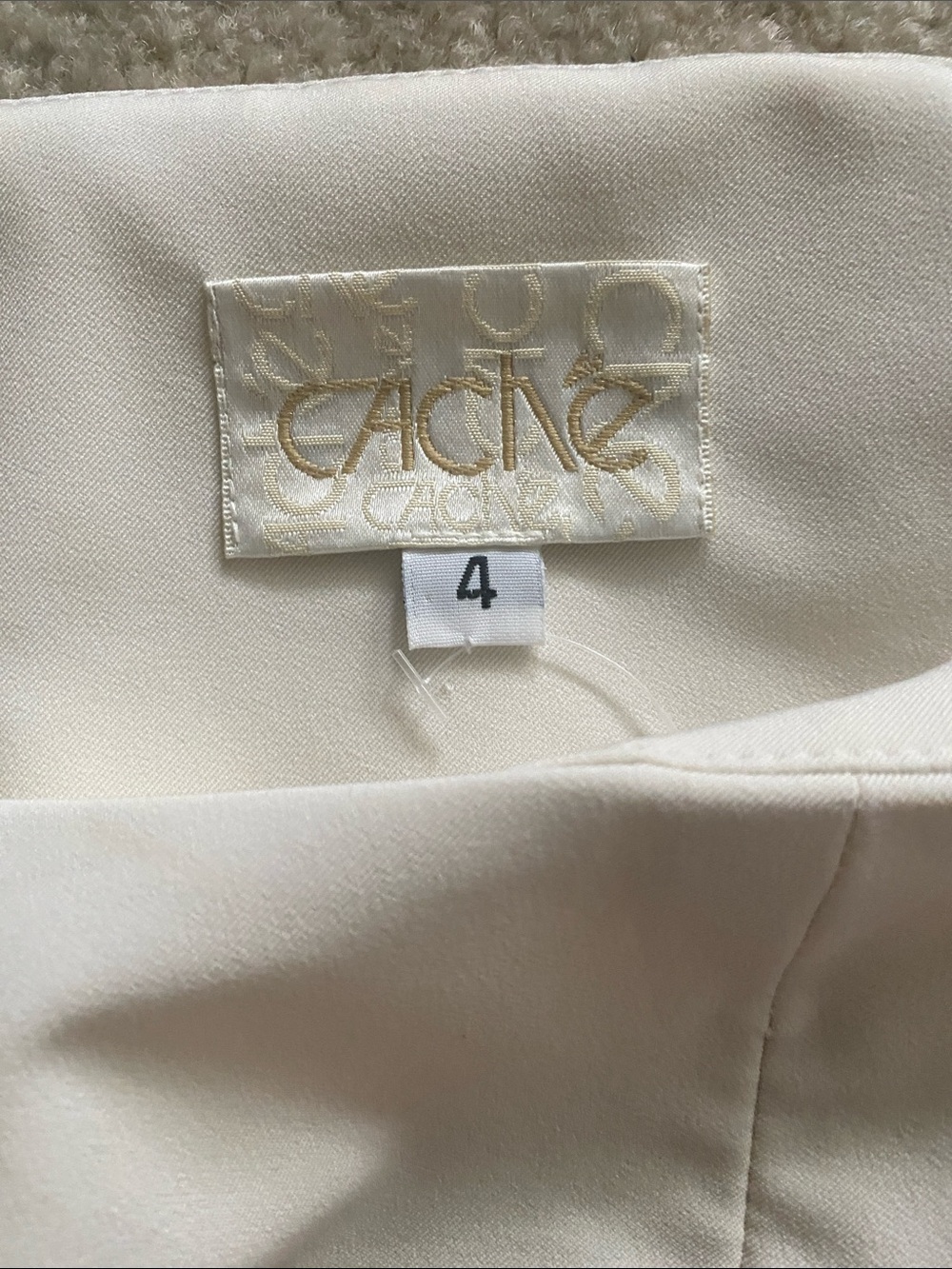 Vintage cream size 4 Cache skirt and top set - Picture 4 of 7